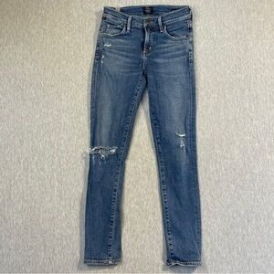 Citizens Of Humanity Avedon Ankle Jeans Women’s Size 24 Ultra Skinny Destroyed
